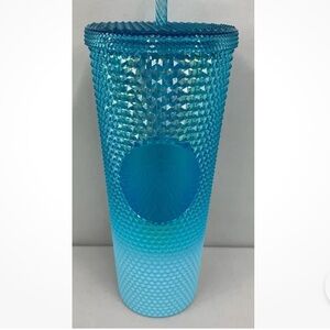 Gradient blue ombré Starbucks ventie tumbler‎ cup